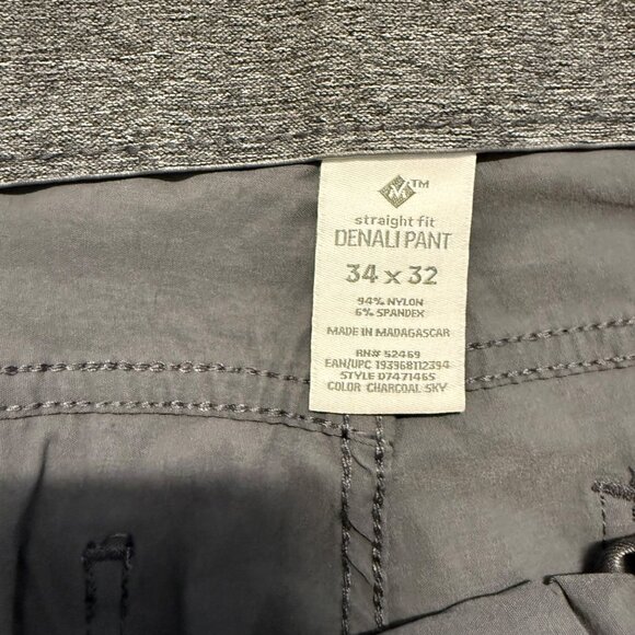 Denali Mens Straight Fit Pants 34x32 Charcoal Gray Active Lifestyle Casual Work - Picture 6 of 9